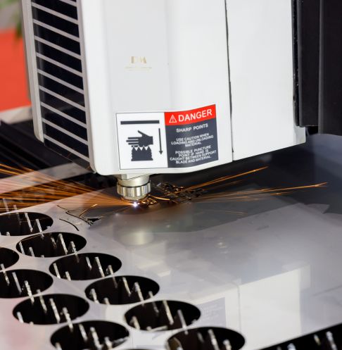 Plasma machine cutting sheet metal